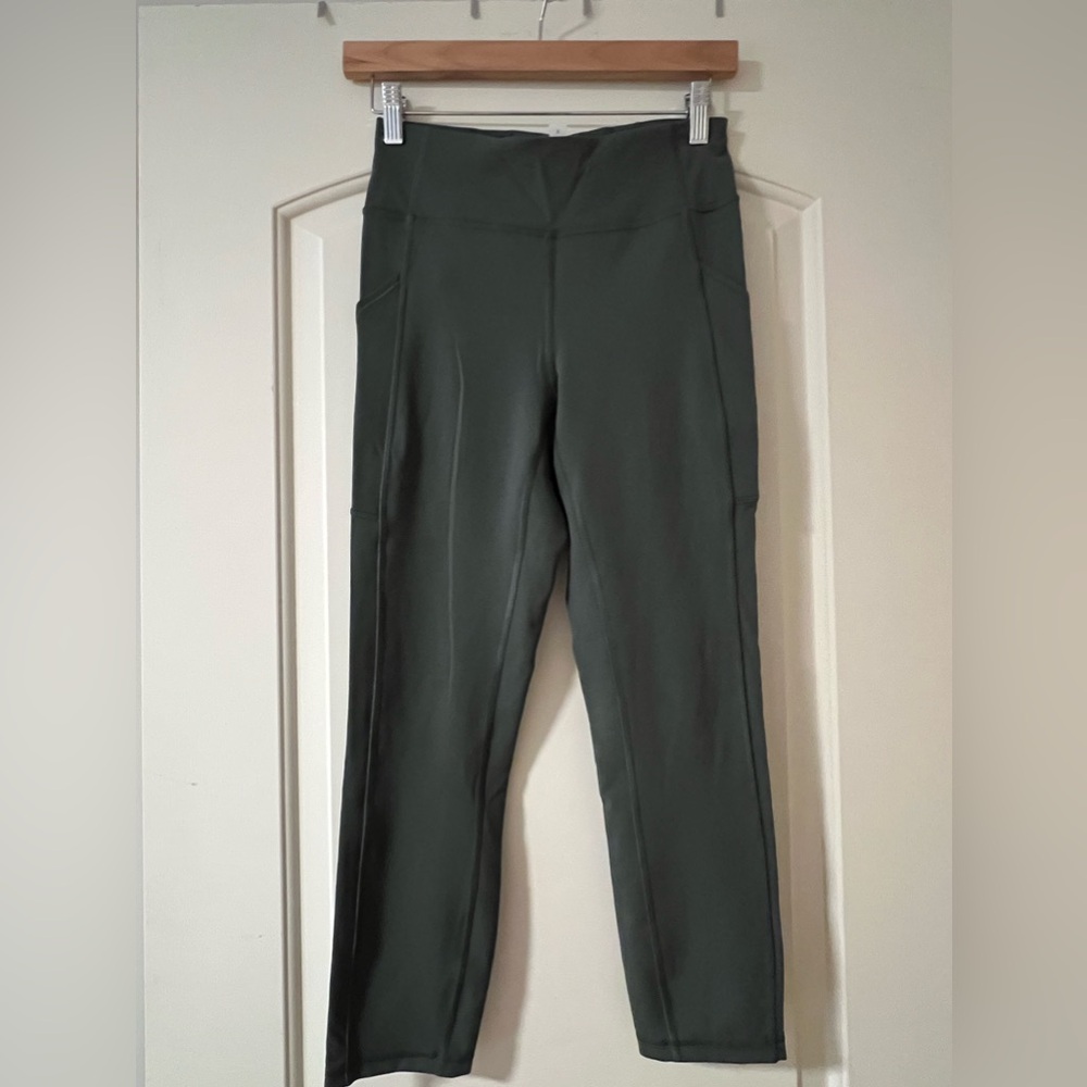 Lululemon leggings, Size 6, Army Green
